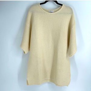 Sabo Chunky Knit Oversized Cream Sweater Exaggerated Sleeves Size Large